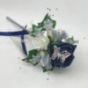 Artificial Wedding Flower Girl Wand Butterfly Rose Navy