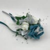 Artificial Wedding Flower Girl Wand Butterfly Rose Teal