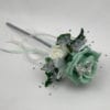 Artificial Wedding Flower Girl Wand Butterfly Rose Mint