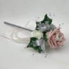 Artificial Wedding Flower Girl Wand Butterfly Rose Blush Pink