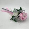 Artificial Wedding Flower Girl Wand Butterfly Rose Baby Pink