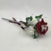 Artificial Wedding Flower Girl Wand Butterfly Rose Burgundy