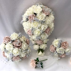 Artificial Wedding Flowers Brides Teardrop pictured in the centre