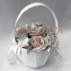 Artificial Wedding Flowers Small Child Flower Basket / Flowergirl Basket / Pageboy Basket