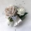 Artificial Wedding Flowers Wrist Corsage on Diamante Bracelet