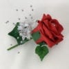 Artificial Wedding Flower Single Buttonholes Red