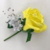 Artificial Wedding Flower Single Buttonholes Yellow