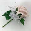 Artificial Wedding Flower Single Buttonholes Blush Pink