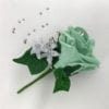 Artificial Wedding Flower Single Buttonholes Mint