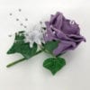 Artificial Wedding Flower Single Buttonholes Dark Lilac