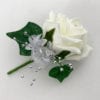Artificial Wedding Flower Single Buttonholes Ivory