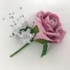 Artificial Wedding Flower Single Buttonholes Dusky Pink