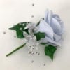 Artificial Wedding Flower Single Buttonholes Baby Blue