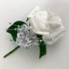 Artificial Wedding Flower Single Buttonholes White