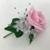 Artificial Wedding Flower Single Buttonholes Pink