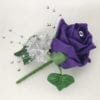 Artificial Wedding Flower Single Buttonholes Purple