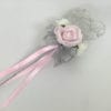 Artificial Wedding Flower Girl Wand Baby Pink with Silver Glitter Heart