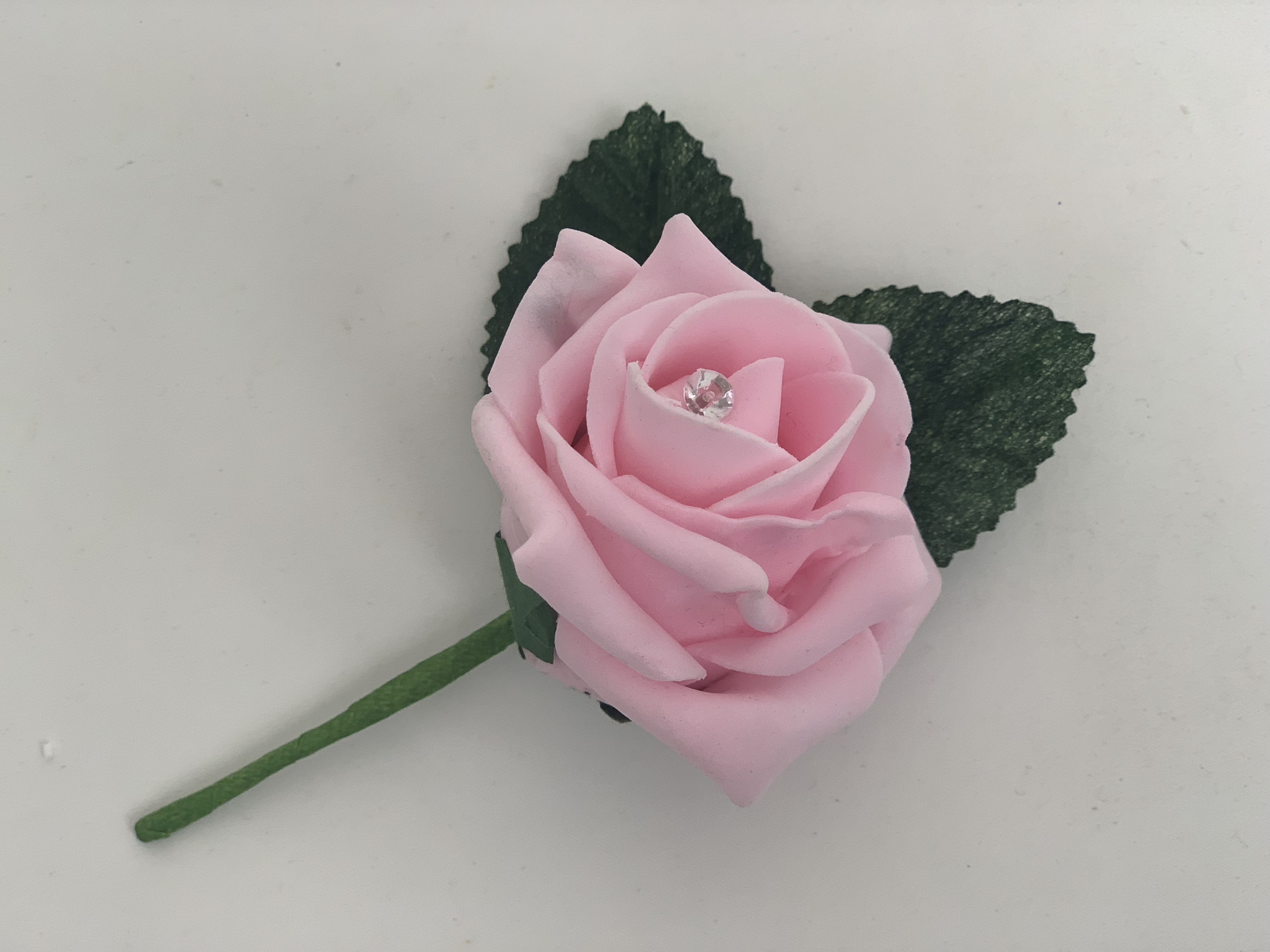 Vintage Pink Silk Rose Artificial Wedding Flower Ladies Corsage Buttonhole