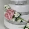 wedding cake peony cake topper