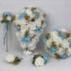 artificial wedding bouquets aqua