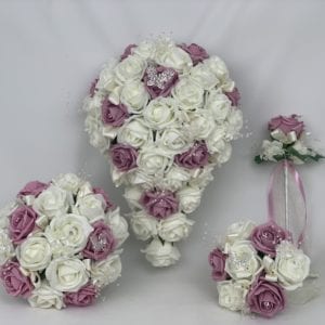artificial wedding bouquets dusky pink