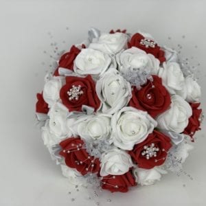 artificial wedding brides posy snowflake