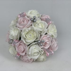 bridesmaid posy diamante ribbon