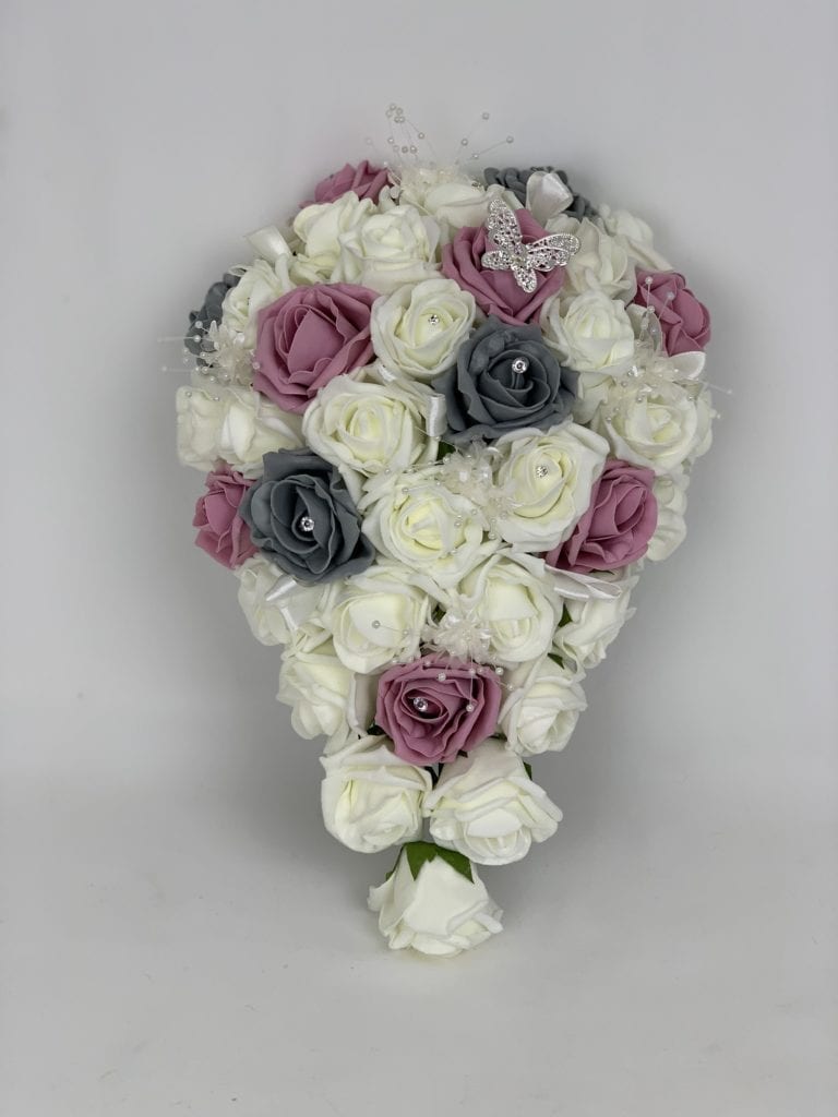 Artificial Wedding Flowers Package Butterfly Rose (3 colours)