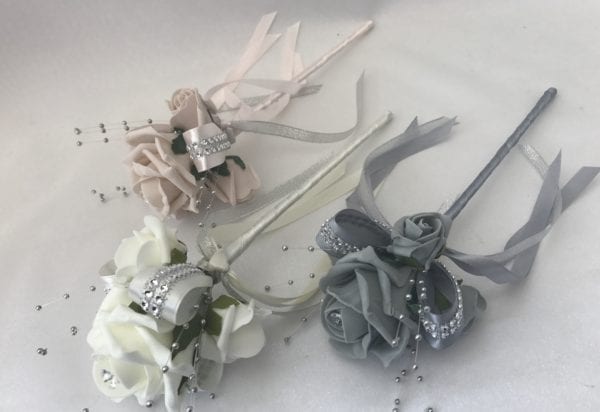 Diamante flower girl wand