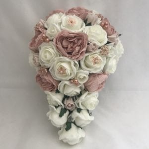 artificial wedding bouquet brides teardrop