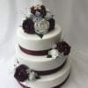 wedding 3 piece rose cake topper with butterfly