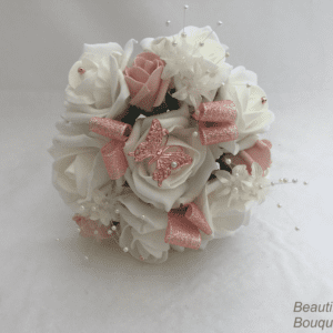 rose gold bridesmaid posy