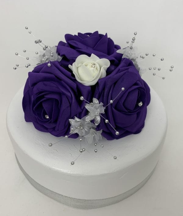 Purple cake topper