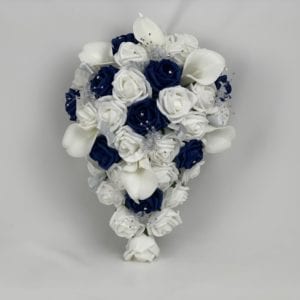 Artificial wedding flowers - brides teardrop with Lillies