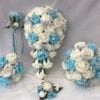 Artificial Wedding Bouquets- Aqua