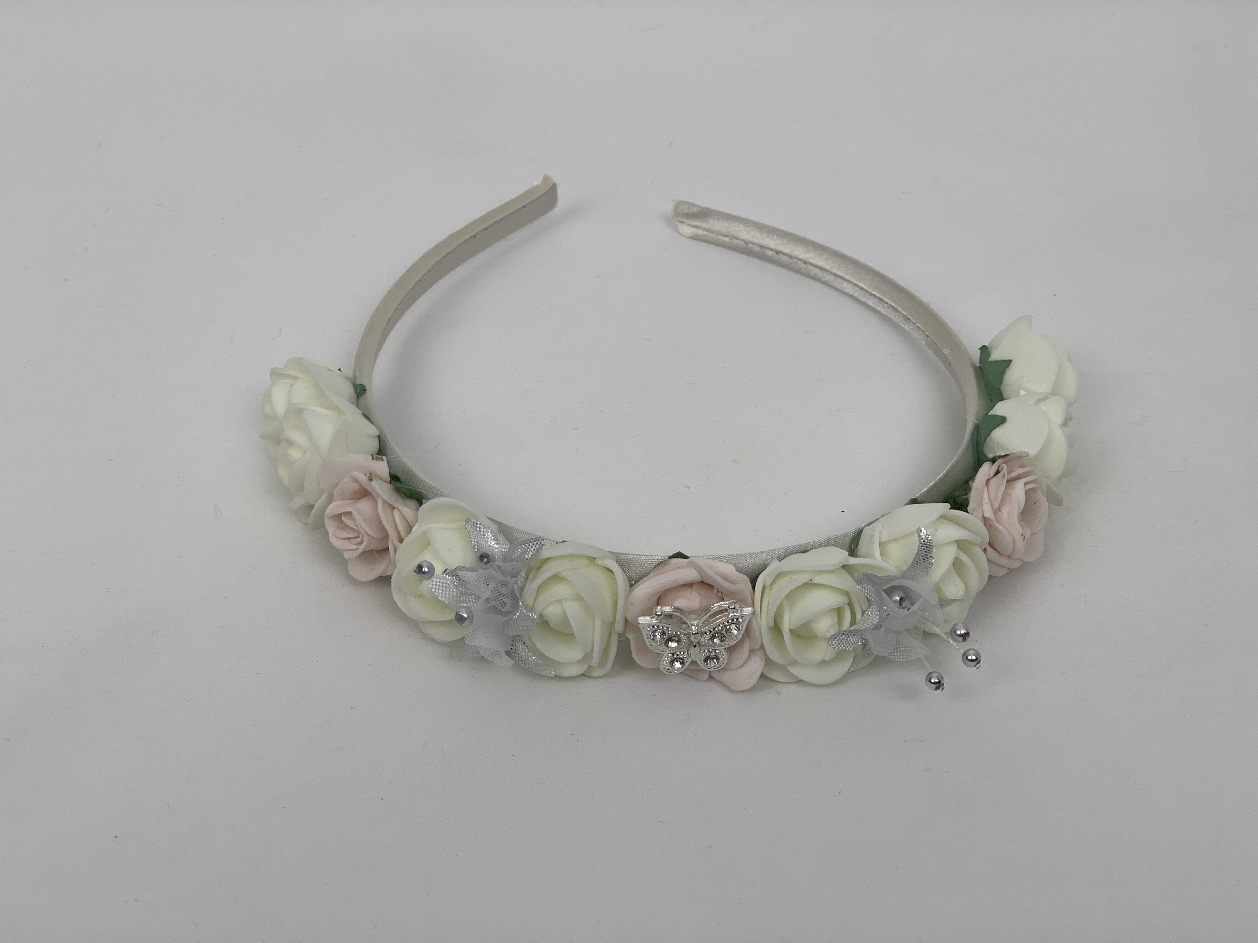 Alice Band Headband Satin White Bridesmaids Flower Girl UK 