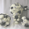 Artificial Wedding Bouquets - Grey