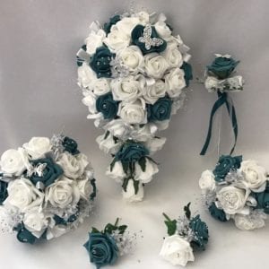 Artificial Wedding Flowers Package Butterfly Green