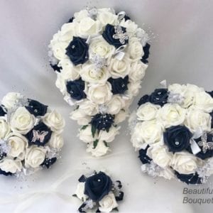 Artificial Wedding Flowers Package Silver Flower Sprays