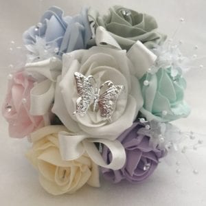 Artificial Wedding Flowers Small Bridesmaid Posy Pastels