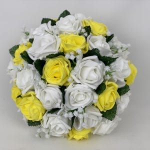 Brides posy with gypsophila