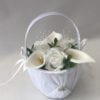 Artificial Wedding Flowers Flower Girl Basket Calla Lillies and Roses