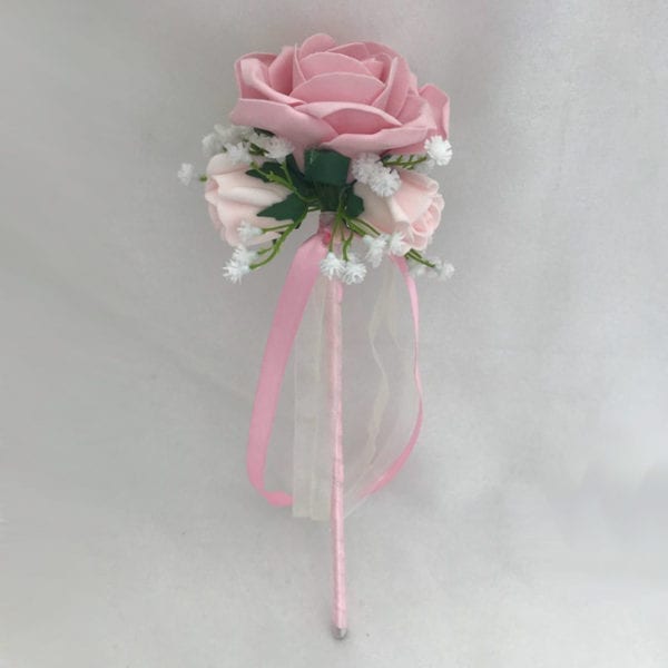Artificial Bridesmaid Flower Girl Wand Gypsophila Pink