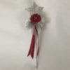 Artificial Wedding Flowers Flower Girl Wand White Glittered Star