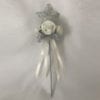 Artificial Wedding Flowers Flower Girl Wand White Glittered Star