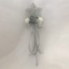 Artificial Wedding Flowers Flower Girl Wand White Glittered Star