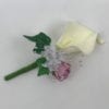 Artificial Double Buttonhole Wedding Corsage - Calla Lily & Rose