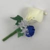Artificial Double Buttonhole Wedding Corsage - Calla Lily & Rose