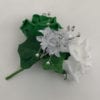 Artificial Double Buttonhole Wedding Corsage Crystal Emerald Green