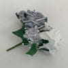 Artificial Double Buttonhole Wedding Corsage Crystal Pearlised Silver